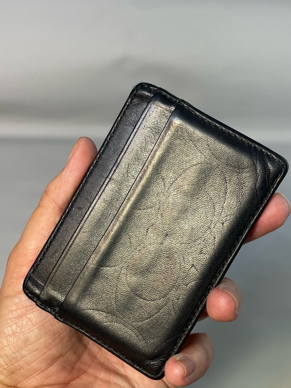 Coach Black Leather CardHolder with cash clip